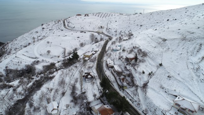 Tekirdağ'da Beyaza Bürünen Ormanlar Drone İle Görüntülendi