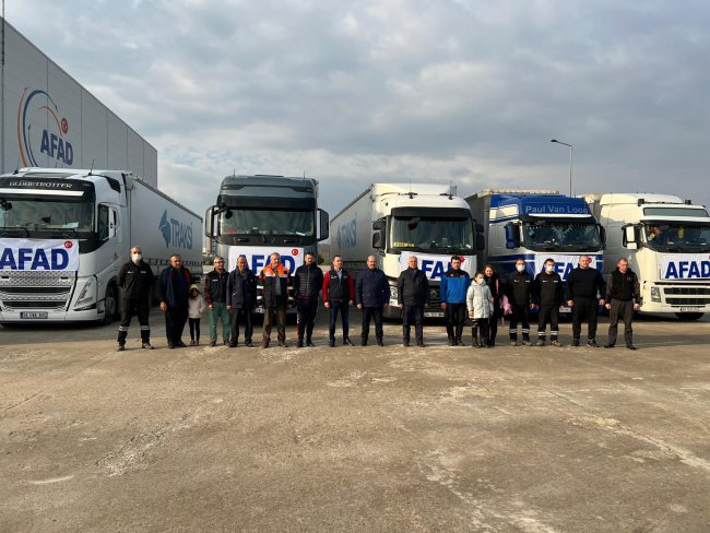 Tekirdağ'dan Ukrayna'ya 5 Tır İnsani Yardım Gönderildi