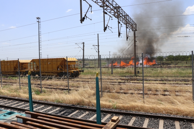 Tren Garı'nda Yangın