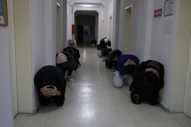 KYK Yurtlarında Deprem Tatbikatları Yapıldı