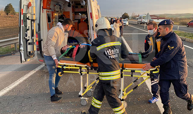 Yine Çiftlikler Mevkii! Kontrolden Çıkan Otomobil Karşı Şeride Geçerek Takla Attı