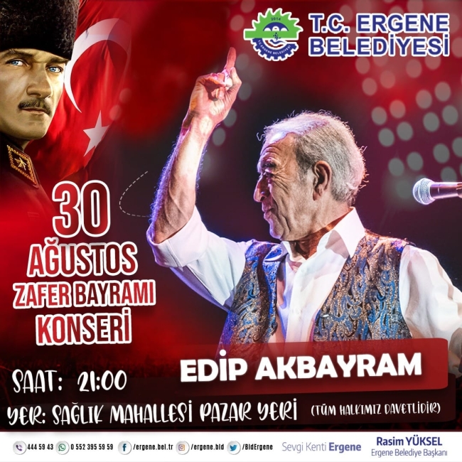 Ergene'de 30 Ağustos Zafer Bayramı Coşkuyla Kutlanacak