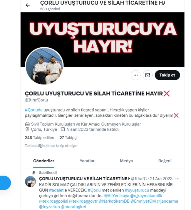 'Uyuşturucuyla Mücadele' Sayfası Kurdu, Uyuşturucu Ticaretinden Gözaltına Alındı