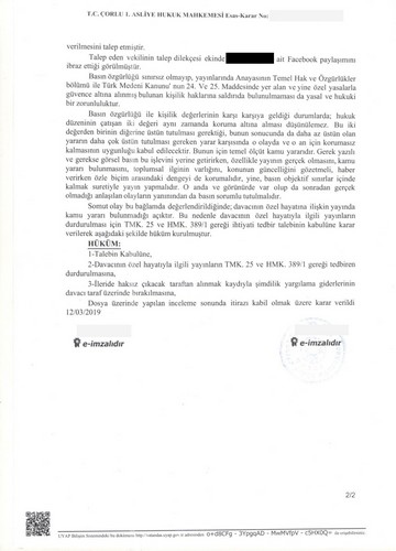 O Dava Hakkında Yayın Yasağı Geldi