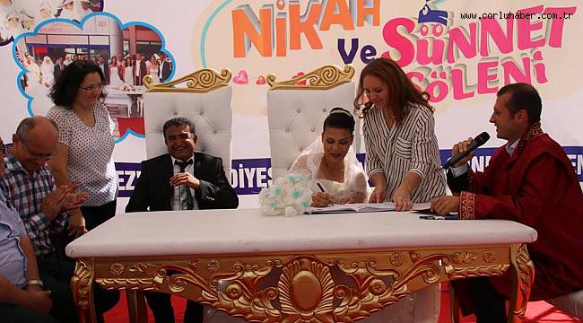 Çerkezköy Belediyesi Toplu Nikah Töreni ve Sünnet Şöleni Düzenledi
