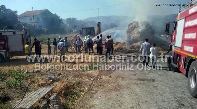 Binlerce Saman Balyası Kül Oldu