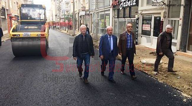 Başkan Albayrak Çorlu’da Asfalt Çalışmalarını İnceledi