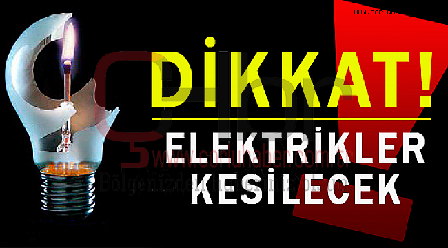 Çorlu'da 9 Saat Elektrik Kesintisi Yaşanacak