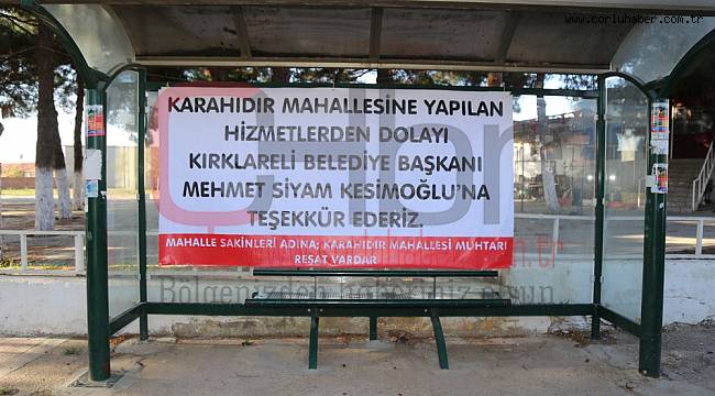 Karahıdır Mahalle Sakinlerinden Kesimoğlu’na Teşekkür