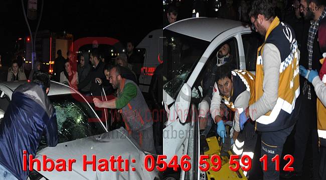 Otomobiller Kafa Kafaya Çarpıştı, 5 Yaralı