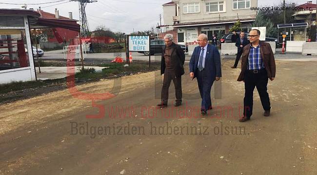 Tekirdağ Büyükşehir Belediye Başkanı Kadir Albayrak Kapaklı Pınarca-Çerkezköy RCC Beton  Asfalt Çalışmalarını İnceledi