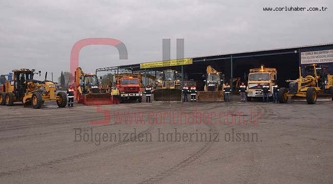 Çorlu Belediyesi Karla Mücadeleye Hazır
