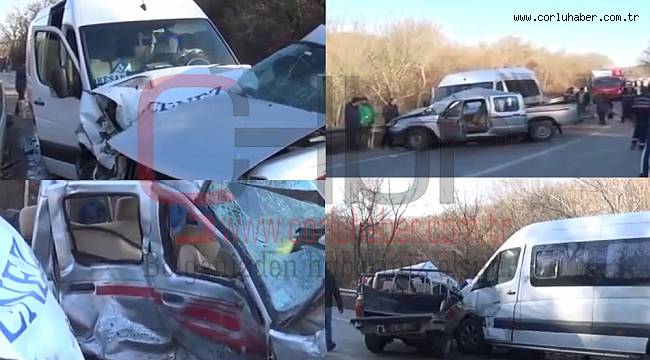 Yolcu Minibüsü Kamyonetle Çarpıştı, 1 Ağır 8 Yaralı