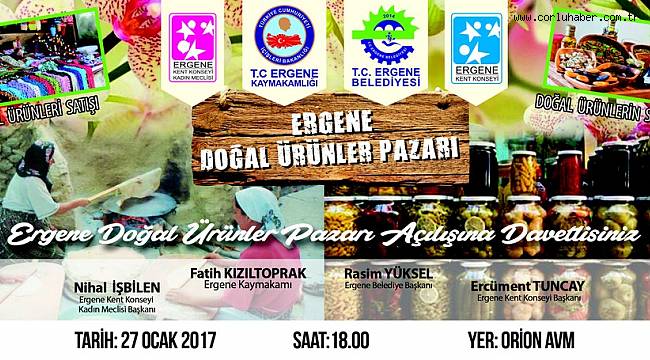 Doğal Ürünler Pazarı Açılıyor