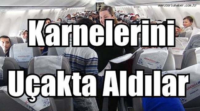 Karnelerini Uçakta Aldılar