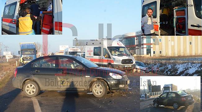 Otomobiller Kafa Kafaya Çarpıştı, 2 Yaralı