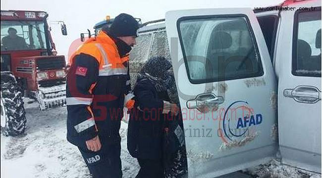 Yaşlı Kadın Mahsur Kaldı AFAD Ekibi Kurtardı