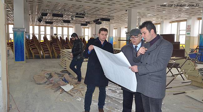 Başkan Baysan Tadilata Alınan Düğün Salonunu İnceledi