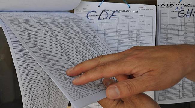 Seçmen Listeleri Askıya Çıkıyor