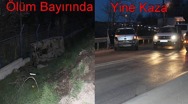 Ölüm Bayırında Yine Kaza,3 Yaralı