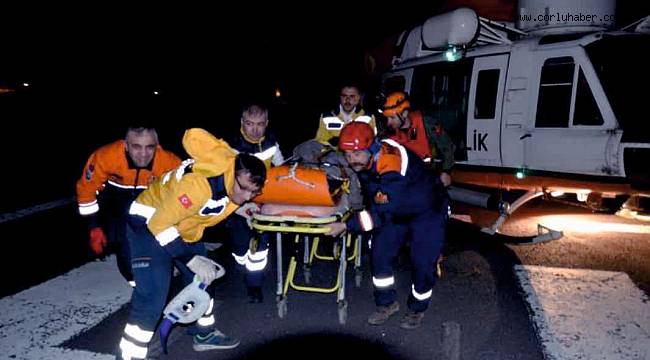 Paraşütçü Helikopter ile Kurtarıldı