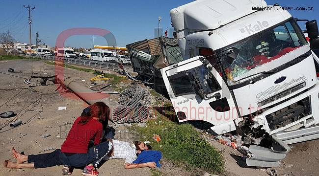 TIR Kazasında Korkulu Anlar, 2 Yaralı