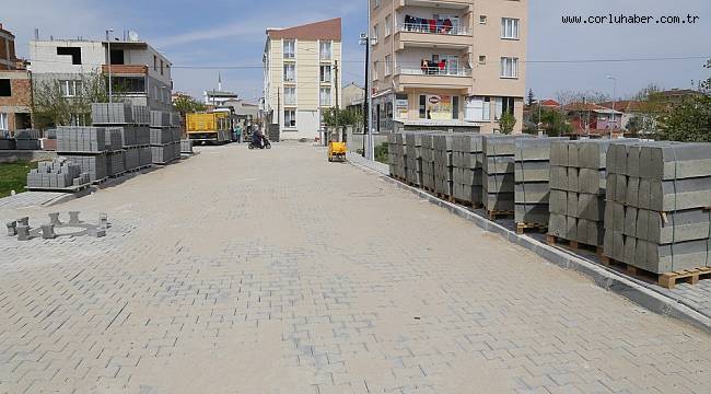 Pınar Mahallesi’nde 40 Bin m2 Parke Taş Kaplandı