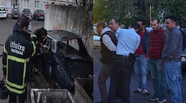 Madde Bağımlısı Genç Arabayı Ateşe Verdi