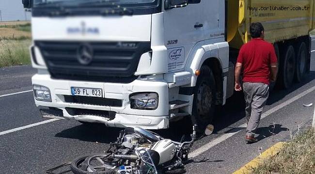 Kamyonla Motosiklet Çarpıştı, 2 Ağır Yaralı