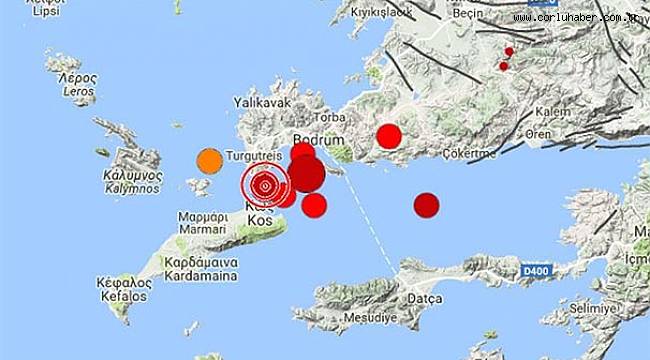 Ege'de 6,3 Şiddetinde Deprem