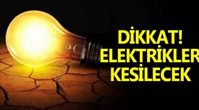 Ergene Ve Çorlu’da 9 Saat Elektrik Yok