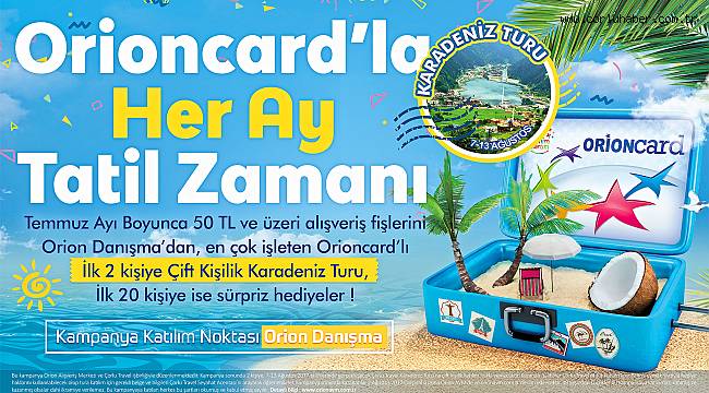 Orioncard Sizi Tatile Gönderiyor
