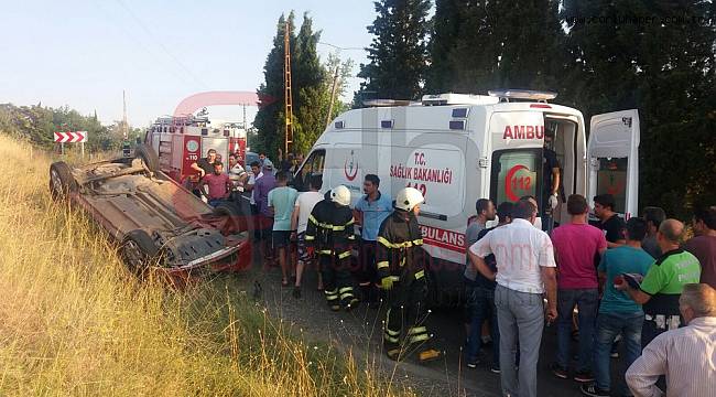 Otomobil Takla Attı, 5 Yaralı