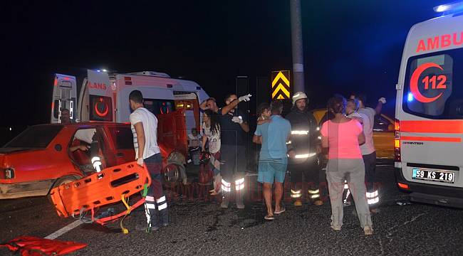 Ergene'de Kaza, 3'ü Çocuk 6 Yaralı