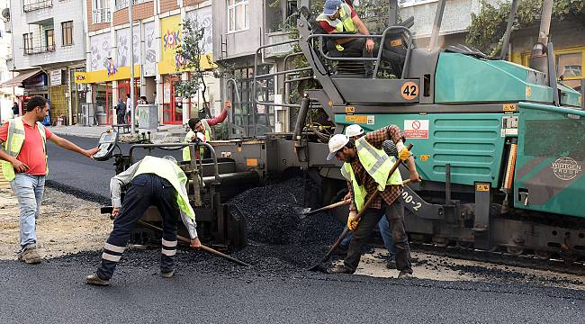 Kumyol Caddesi'nde Asfalt Çalışmalarının İlk Etabı Tamamlandı