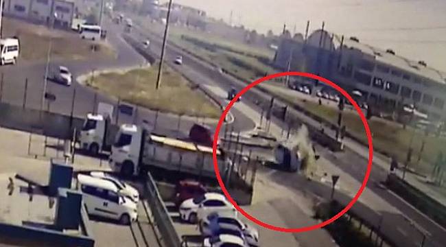 Otomobilin Takla Atma Anı Kameralara Yansıdı