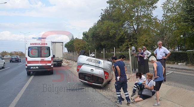 Takla Atan Araçtan Burnu Bile Kanamadan Çıktı