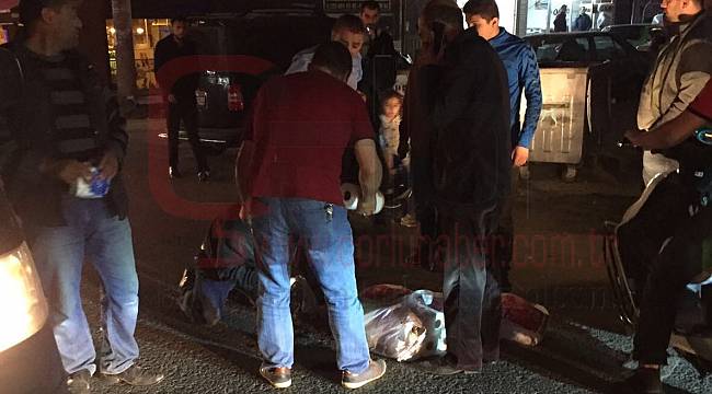 Yolun Karşına Geçmek İsterken Motosiklet Çarptı