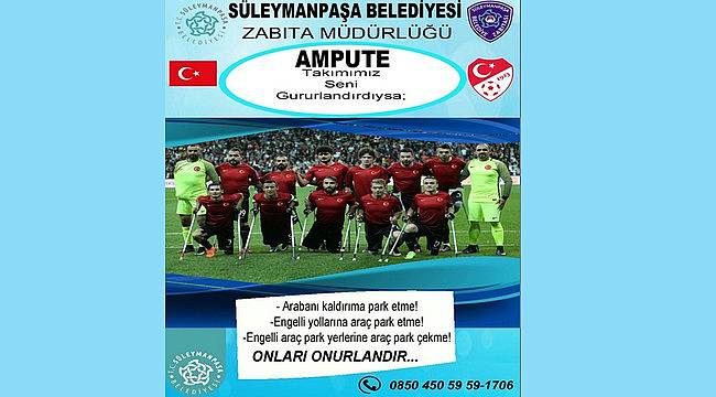 Zabıta Ekiplerinden Engelli Haklarına Milli Vurgu
