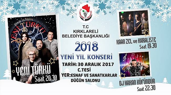Kırklareli Belediyesi’nden Yeni Yıla Özel Konser Coşkusu
