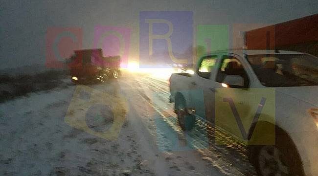 Tekirdağ'da Ulaşıma Kar Engeli