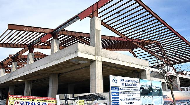 Atakent Kapalı Pazar Yeri İnşaatı Yükseliyor