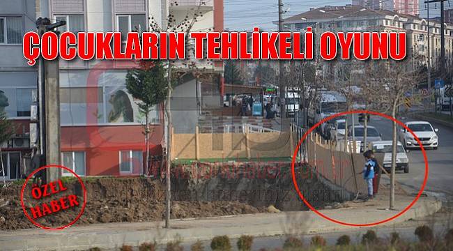 İnşaat Alanında Oynayan Çocuklar Yürekleri Ağza Getirdi