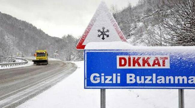 Yollardaki Gizli Buzlanmaya Dikkat