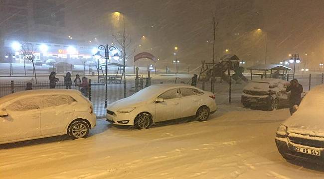 Beklenen Kar Trakya'ya Giriş Yaptı