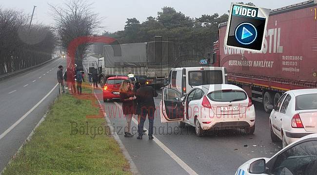 Köpeğe Çarpmamak İçin Ani Fren Yaptı, 9 Araç Birbirine Girdi