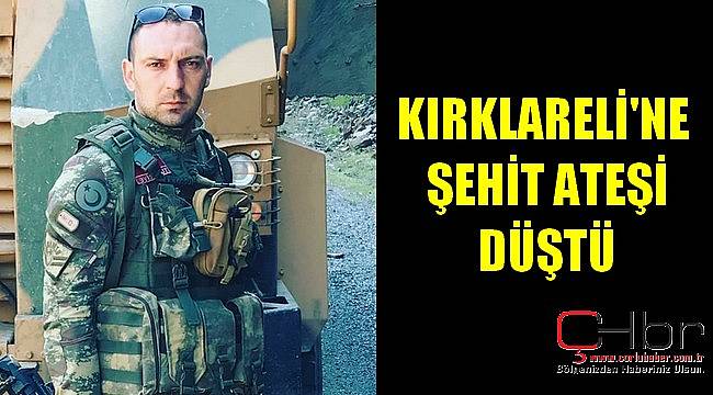 Kırklareli’ne Şehit Ateşi Düştü