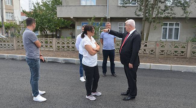 Başkan Yüksel Oğuzhan Caddesindeki Tamamlanan Çalışmayı İnceledi
