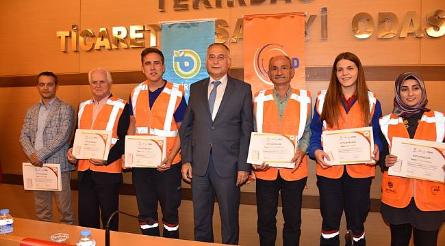 Tekirdağ Afet Gönüllüleri Sertifikalarını Aldı