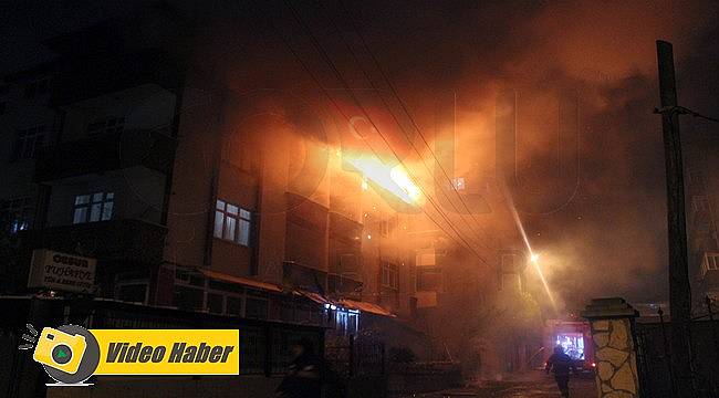 Çıkan Yangında Korku Dolu Anlar Yaşandı